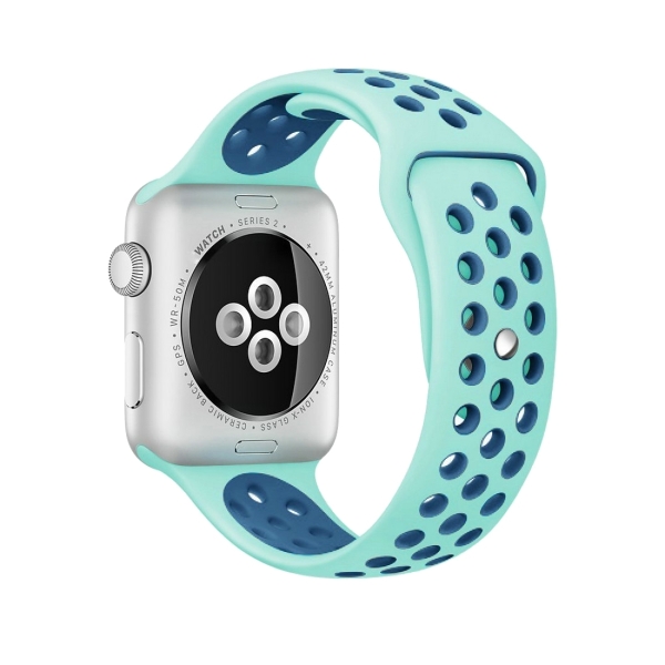 アップルウォッチシリーズ用 1 シリーズ 2 ナイキ スポーツおしゃれなクラシックシリコーンスポーツ腕時計バンド 緑 青 Watchbandsmall