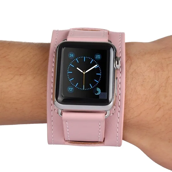 Kakapi Bracelet Style Metal Buckle Cowhide Leather Watchband with Connector for Apple Watch 42mm Series 1 2 3 - Image 12