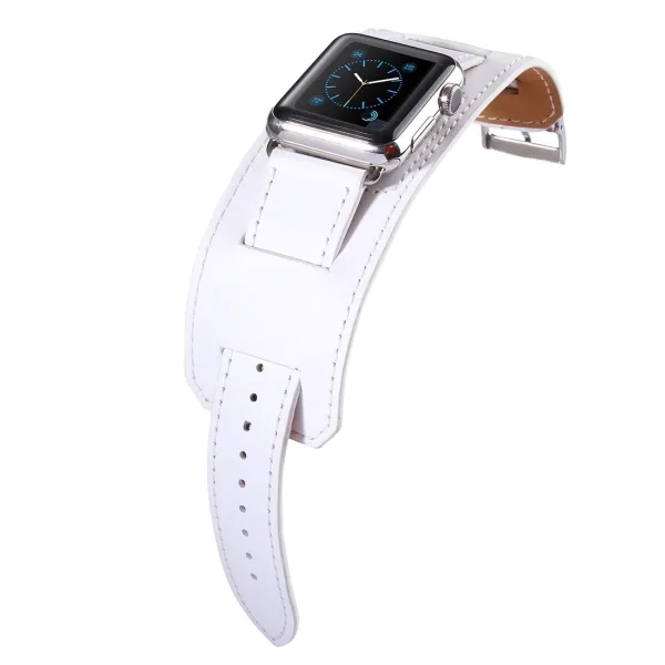 Kakapi Bracelet Style Metal Buckle Cowhide Leather Watchband with Connector for Apple Watch 42mm Series 1 2 3 - Image 17