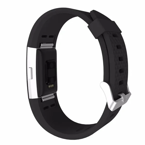 Fitbit Charge 2 Bands Replacement Sport Strap Accessories with Diamond Texture TPU Watchband Full 23cm (Black) - Image 6
