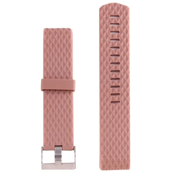 Fitbit Charge 2 Bands Replacement Sport Strap Accessories with Diamond Texture TPU Watchband (Coffee) - Image 4