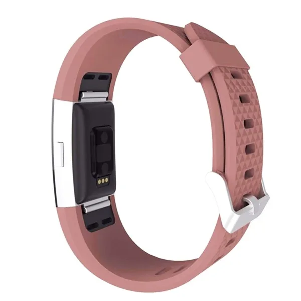 Fitbit Charge 2 Bands Replacement Sport Strap Accessories with Diamond Texture TPU Watchband (Coffee) - Image 6