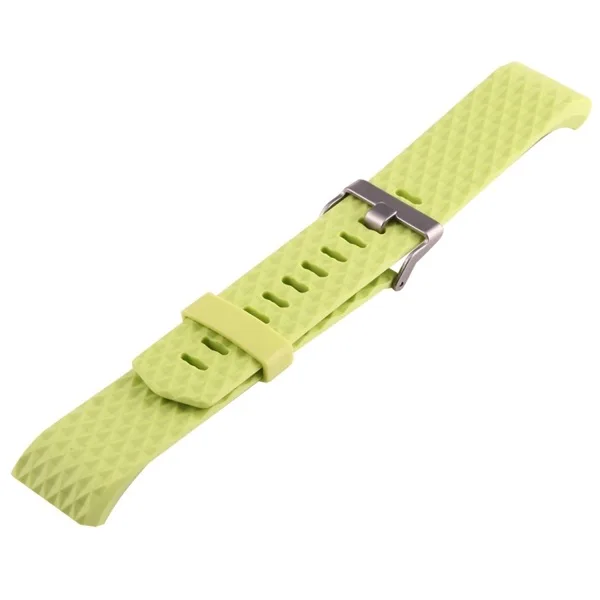 Fitbit Charge 2 Bands Replacement Sport Strap Accessories with Diamond Texture TPU Watchband (Green) - Image 4
