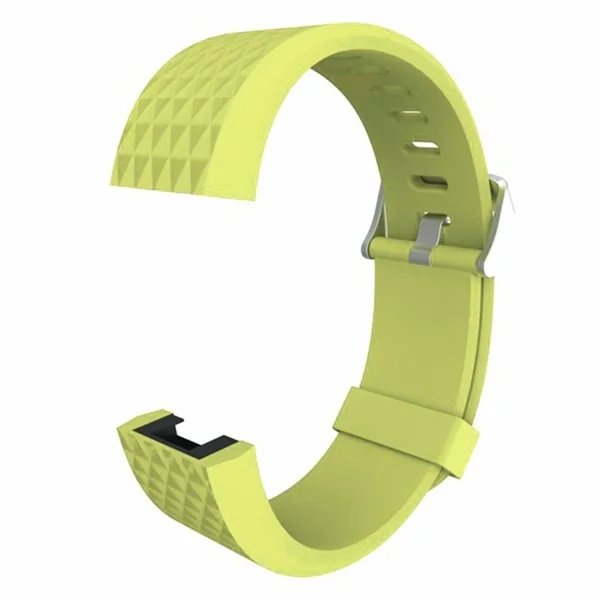 Fitbit Charge 2 Bands Replacement Sport Strap Accessories with Diamond Texture TPU Watchband (Green) - Image 6