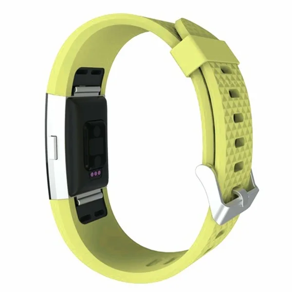 Fitbit Charge 2 Bands Replacement Sport Strap Accessories with Diamond Texture TPU Watchband (Green) - Image 2