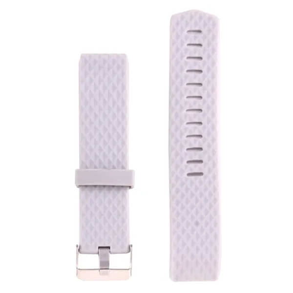 Fitbit Charge 2 Bands Replacement Sport Strap Accessories with Diamond Texture TPU Watchband (Grey) - Image 5