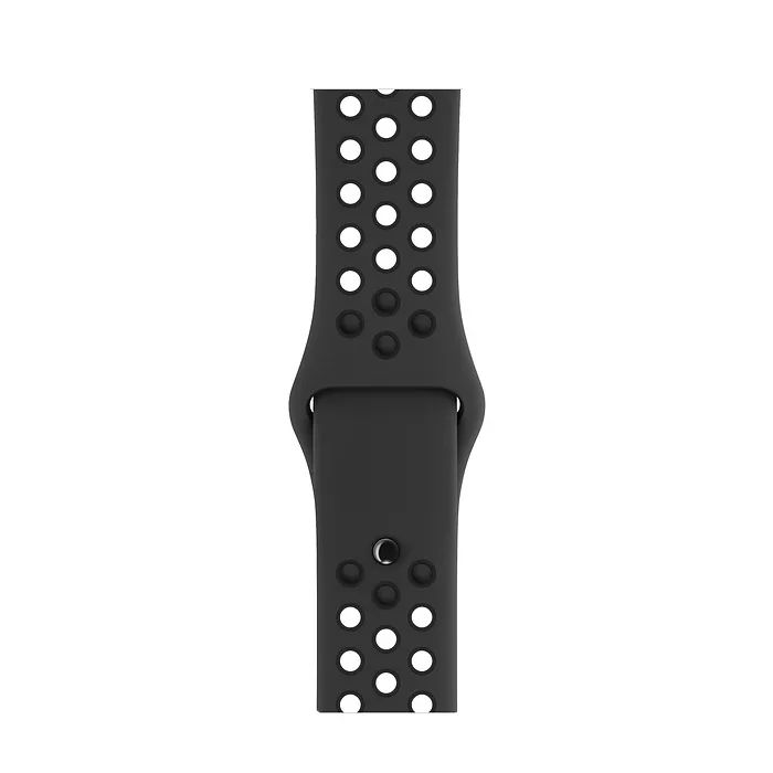 Apple Watch Band Perforated Sport Wristband Fluoroelastomer Strap - Anthracite/Black - Image 4