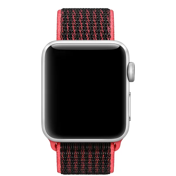 Apple Watch Band - Nylon Sport Loop -   kirkas Crimson - Kuva 4
