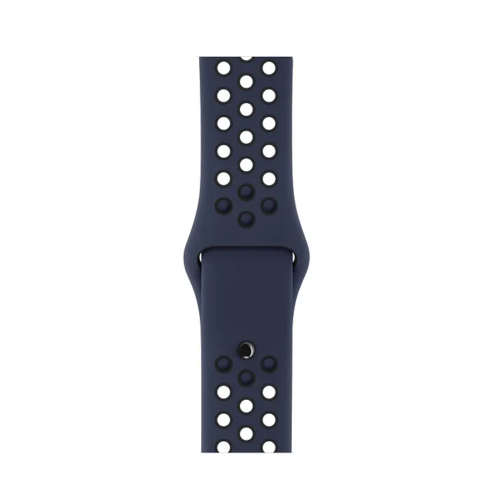 Apple Watch Band Perforated Sport Wristband Fluoroelastomer Strap - Obsidian/Black - Image 4
