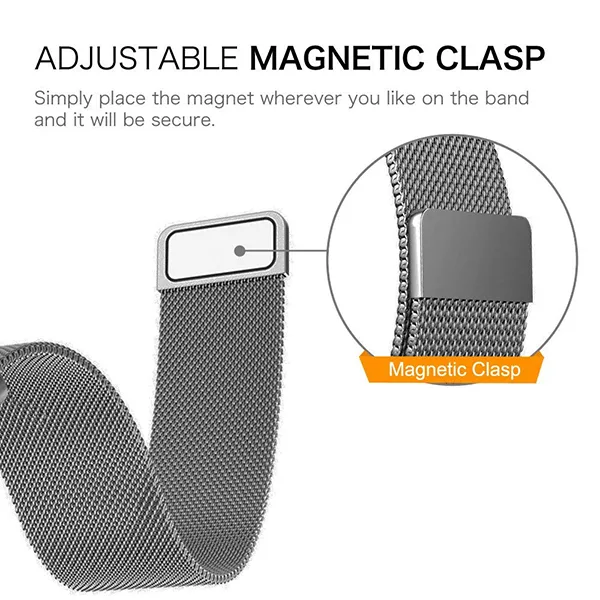 Gear S3 Frontier / Classic Watch Band Milanese Loop Verstelbare RVS Replacement Strap Bands - Spacegrau - Afbeelding 2