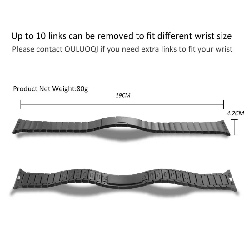 Apple Watch Link Bracelet Straps - Metal Link Bracelet Bands - Image 7