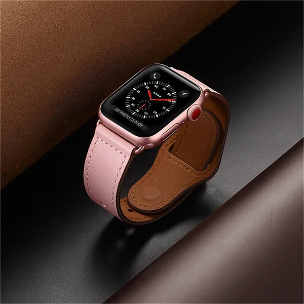 iWatch Band pour Apple Series Montre 4/3/2/1 Apple Sport Band Bracelet Véritable bracelet en cuir