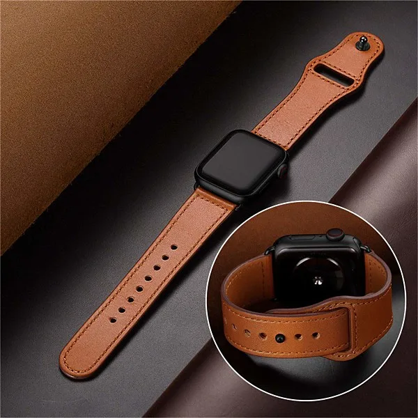 iWatch Band pour Apple Series Montre 4/3/2/1 Apple Sport Band Bracelet Véritable bracelet en cuir