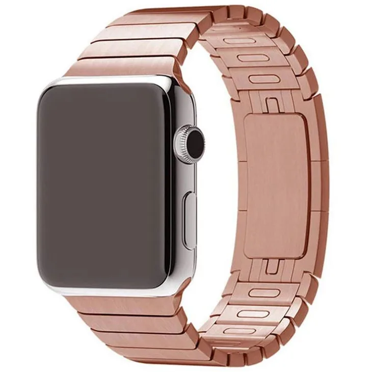 Apple Watch Link Bracelet Band Luxury Stainless Steel Straps for iWatch Series 5 - Rose Gold