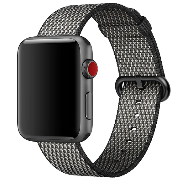 Apple Watch Woven Nylon Band (38mm/42mm, Black Check)