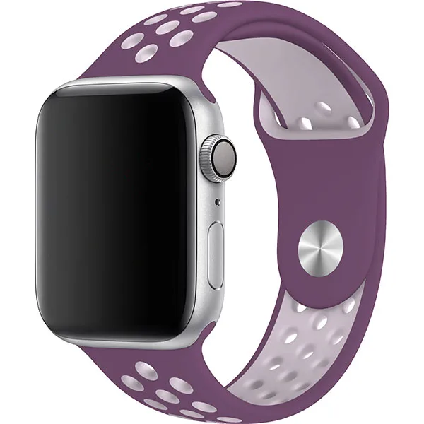 Apple Watch Sport Band Perforiertes Silikonarmband (40mm / 44 mm, Lila / Lavendel)