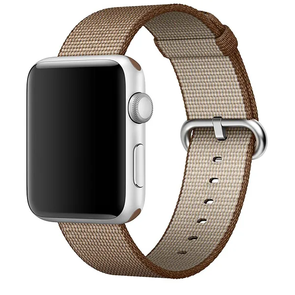 Apple Watch Woven Nylon Band (38mm/42mm, Toasted Coffee/Caramel)