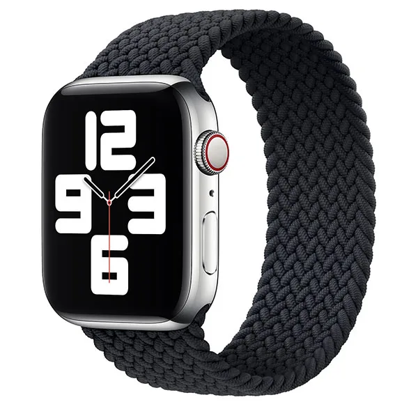Apple Watch Braided Solo Loop Band (40/44mm) - Charcoal (Size1 - Size12)