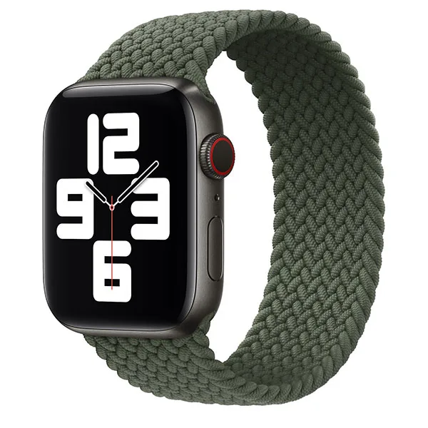 Apple Watch Braided Solo Loop Band (40/44mm) - Inverness Green (Size1 - Size12)