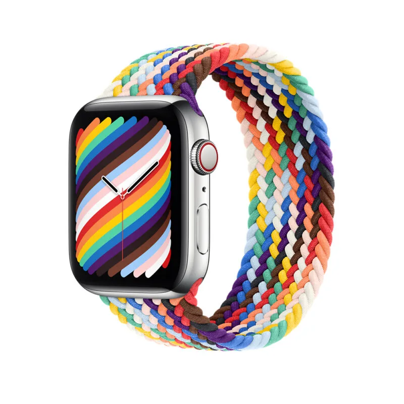 Apple Watch 41mm Pride Braided Solo Loop Band 45mm Pride Stretchable Braided Solo Loop Strap