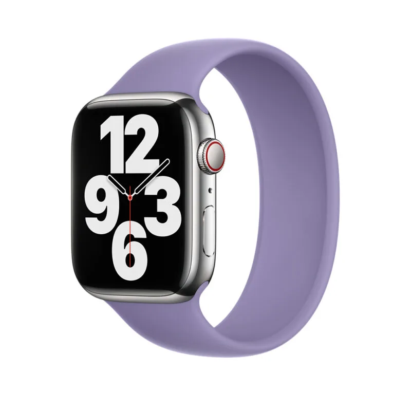 Apple Watch 41mm English Lavender Solo Loop Band 45mm English Lavender Stretchable Liquid Silicone Strap