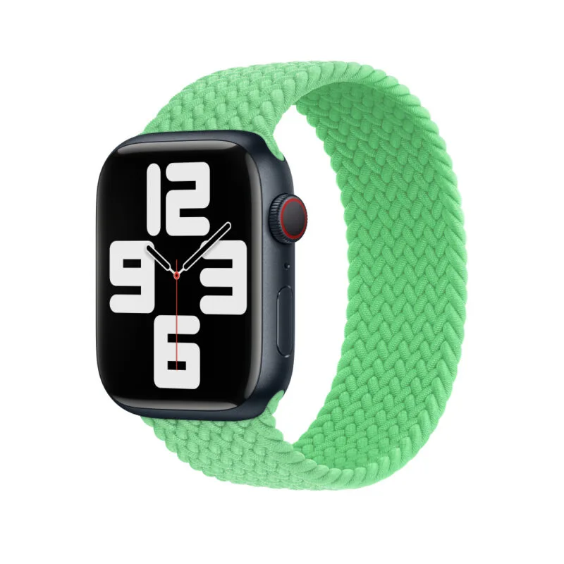Apple Watch 41mm Bright Orange Braided Solo Loop Band 45mm Bright Orange Stretchable Braided Solo Loop Strap
