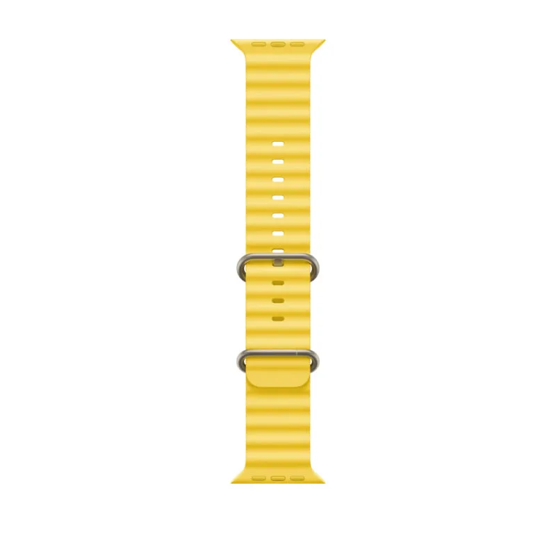 49mm Yellow Ocean Band Apple Watch Ocean Band Silicone Replacement Strap 45mm - Image 2