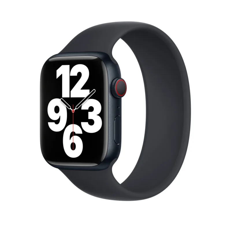 Apple Watch 41mm Midnight Solo Loop Band 45mm Midnight Stretchable Liquid Silicone Strap
