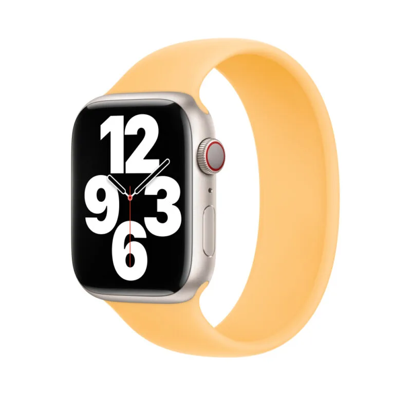 Apple Watch 41mm Sunglow Solo Loop Band 45mm Sunglow Stretchable Liquid Silicone Strap