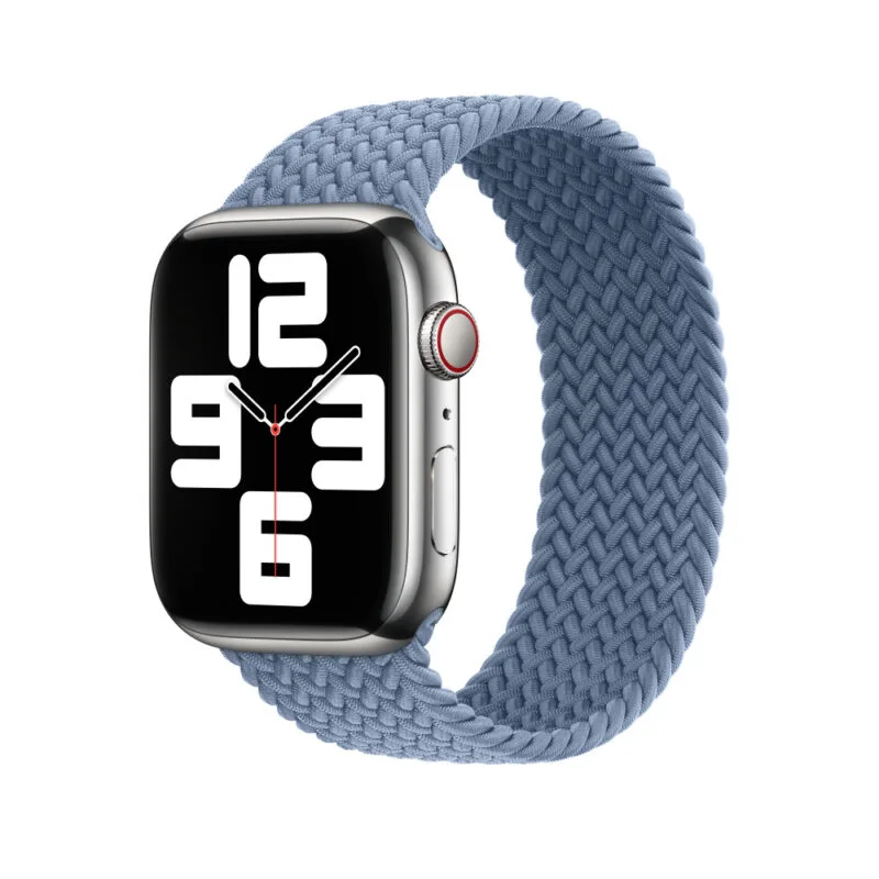 Apple Watch 41mm Slate Blue Braided Solo Loop Band 45mm Slate Blue Stretchable Braided Solo Loop Strap