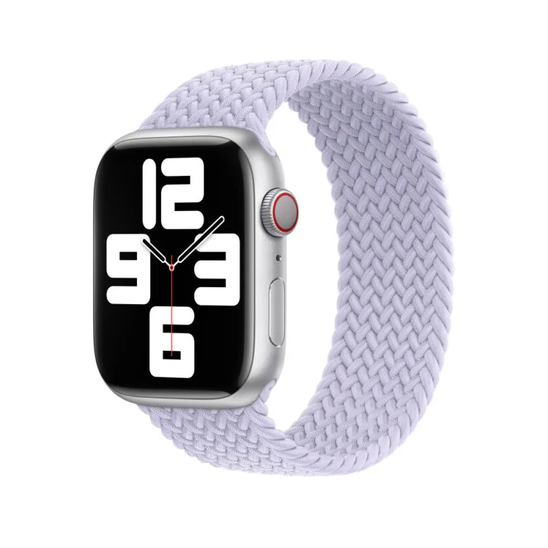 Apple Watch 41mm Purple Fog Braided Solo Loop Band 45mm Purple Fog Stretchable Braided Solo Loop Strap