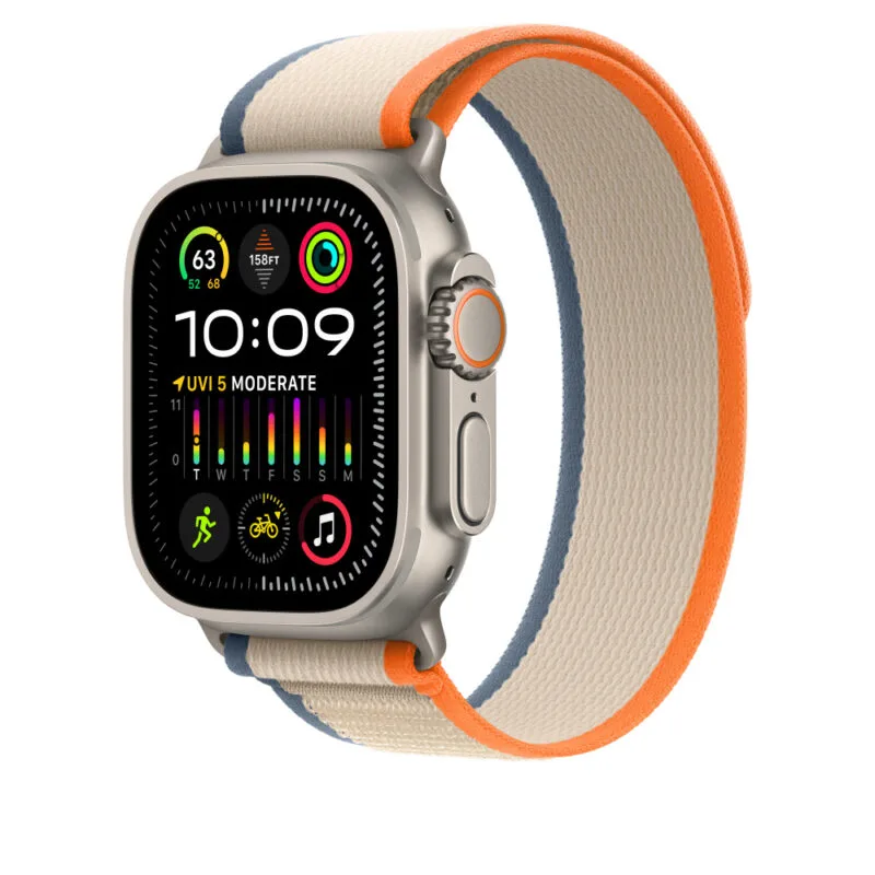 49mm Orange/Beige Trail Loop Band Apple Watch Trail Loop Replacement Strap 45mm