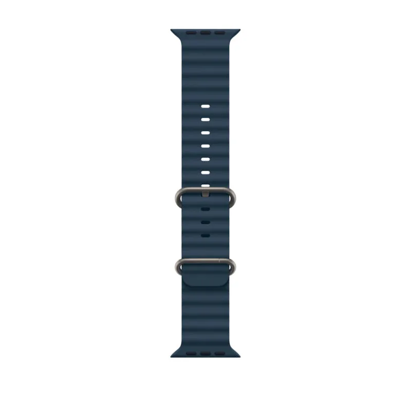 49mm Niebieski pasek oceaniczny Apple Watch Pasek oceaniczny Silikonowy pasek zastępczy 45 mm - Obraz 2