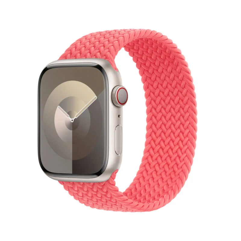 Apple Watch 41mm Guava Braided Solo Loop Band 45mm Guava Stretchable Braided Solo Loop Strap