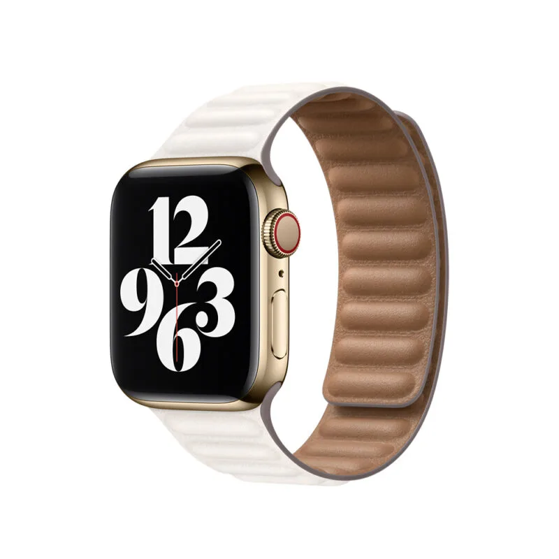 Apple Watch Strap 41mm Chalk Leather Link Band 45mm