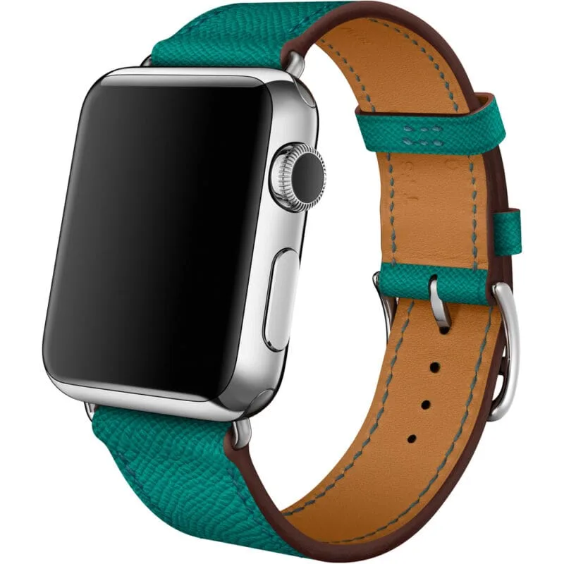 Apple Watch Strap 41mm Malachite Single Tour Leather Band 45mm