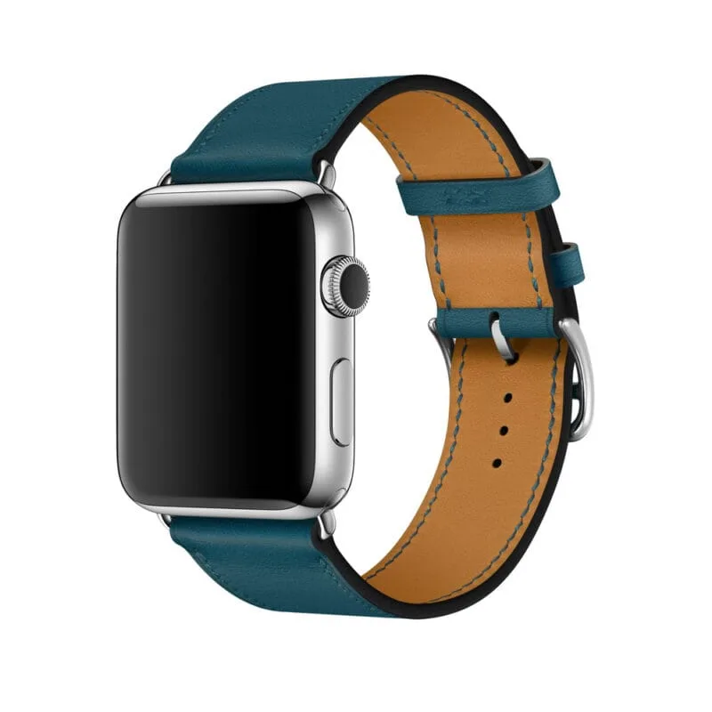 Apple Watch Armband 41 mm Colvert Swift Kalbsleder Single Tour Lederband 45 mm