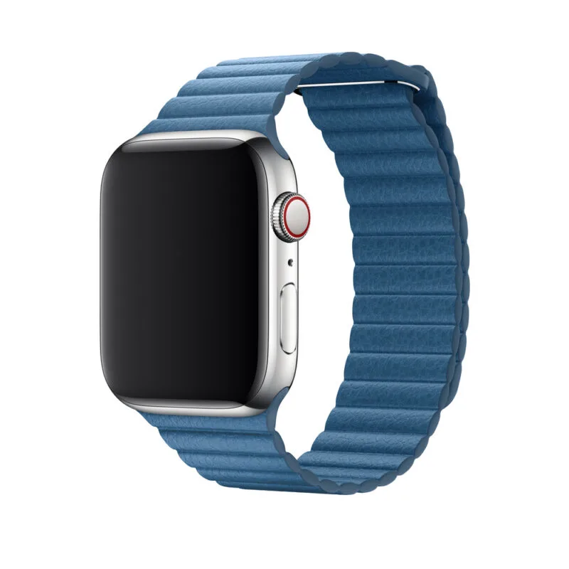 Apple Watch Strap 41mm Cape Cod Blue Leather Loop Band 45mm