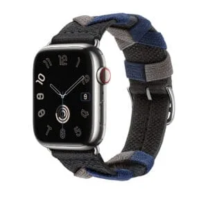 Apple Watch Strap 41mm Noir Bridon Single Tour Nylon Band 45mm