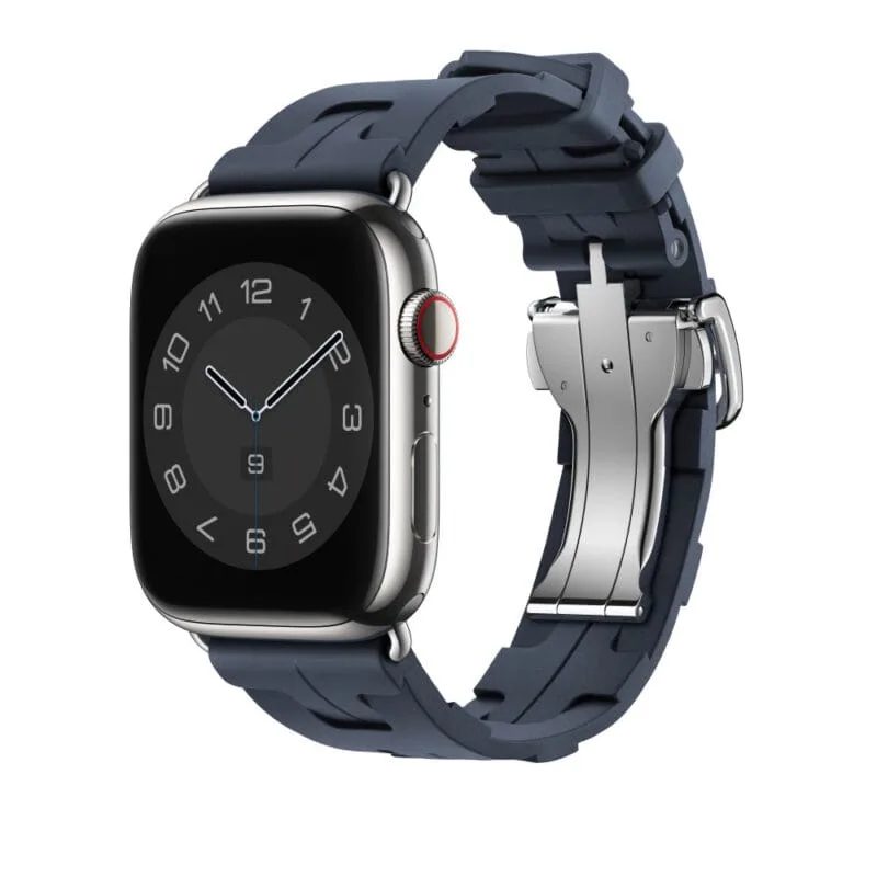 Apple Watch Strap 41mm Navy Kilim Single Tour Silicone Band 45mm