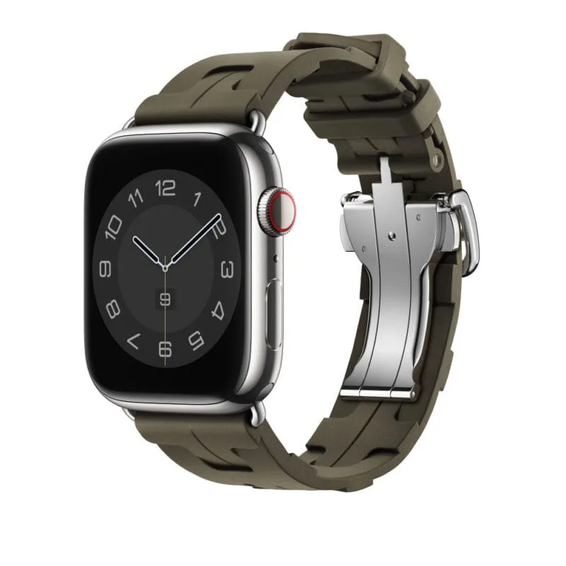 Apple Watch Strap 41mm Kaki Kilim Single Tour Silicone Band 45mm