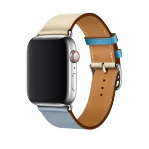 Apple Watch ストラップ 41mm リネンブルー/チョーク/ノーザンブルー シングルツアー レザーバンド 45mm