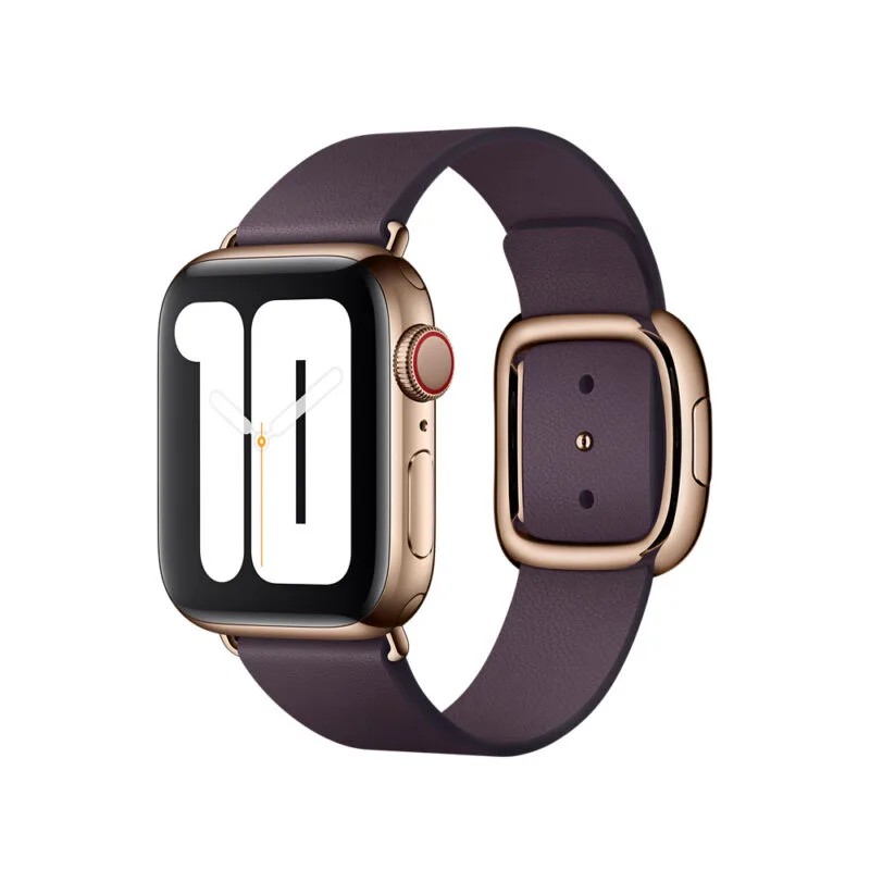 Apple Watch Strap 41mm Aubergine Modern Buckle 45mm Leather Band