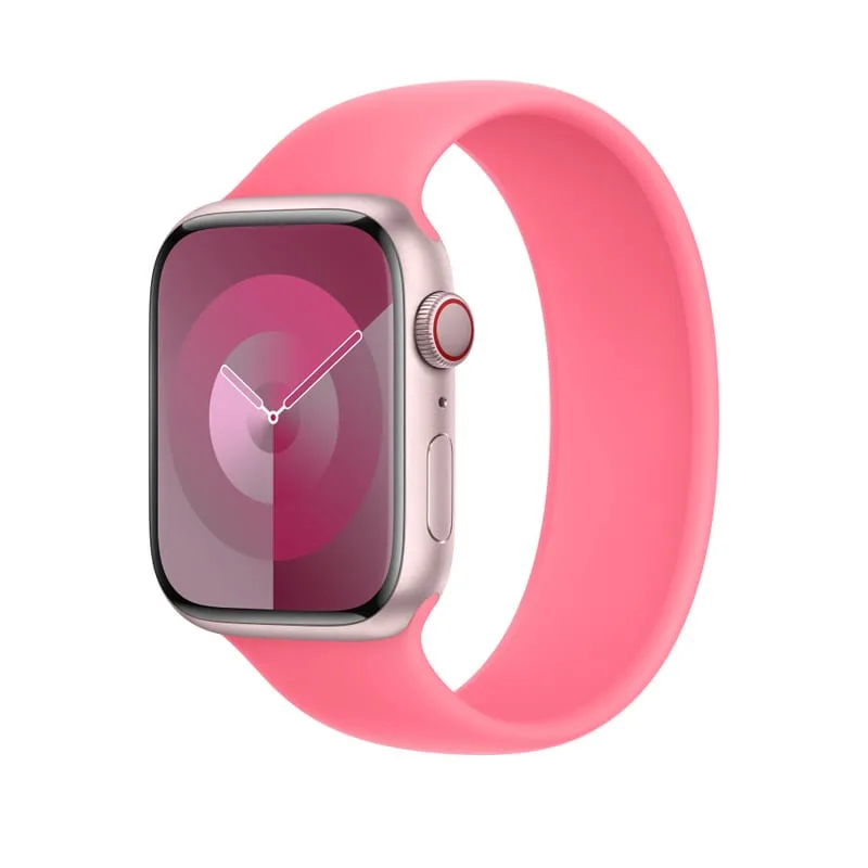 Apple Watch Solo Loop Band 41 mm 45 mm rosa iWatch pulseira de silicone extensível