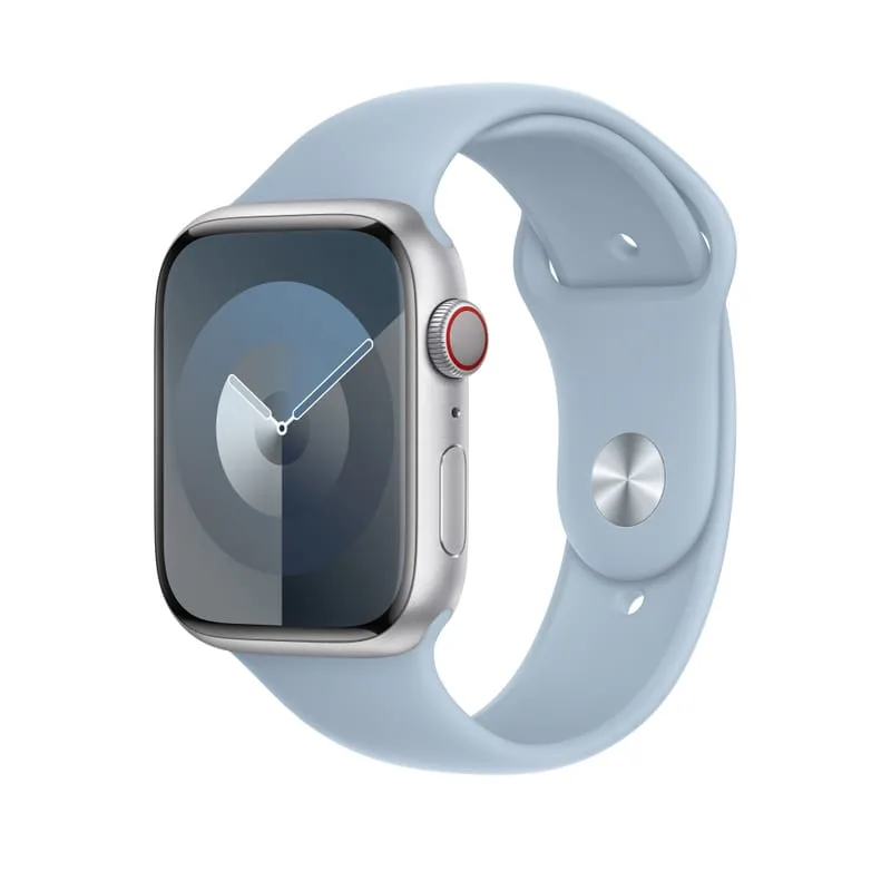 Спортивный ремешок для Apple Watch Голубой мягкий силиконовый ремешок для Apple Watch 41 мм / 45мм