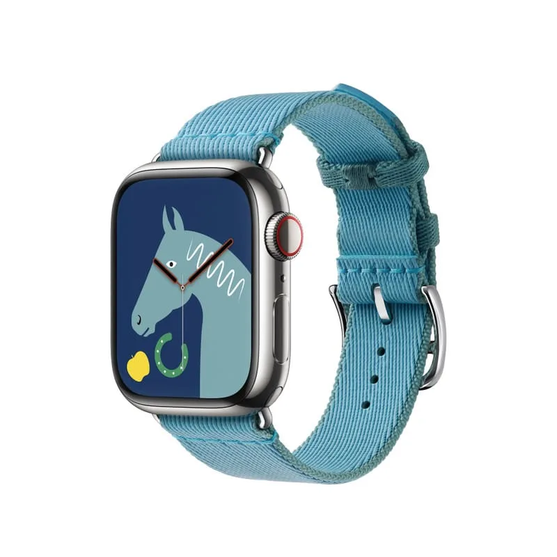 Apple Watch Twill Jump Single Tour 41mm / 45mm Celeste Blue/Denim Blue Single Tour Nylon Band