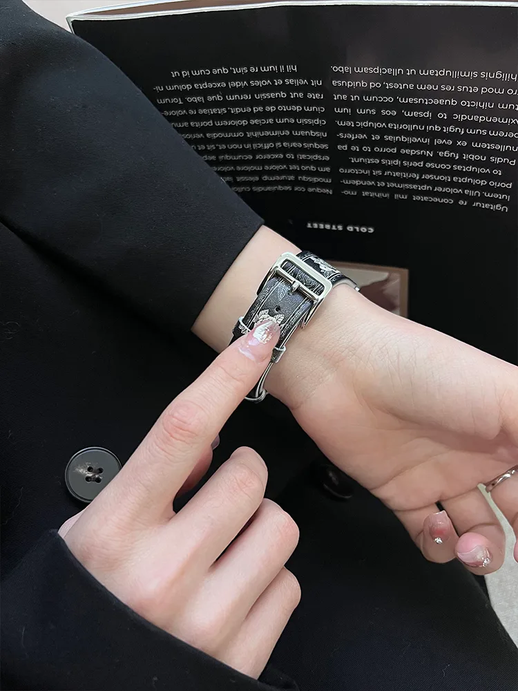 Camellia Pattern Leather Band - 画像 (3)