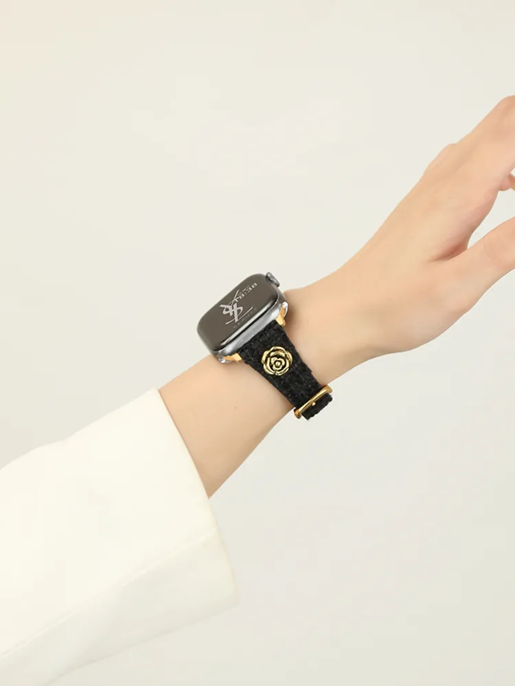 Camellia Rivet Curve Leather Band - Εικών 2
