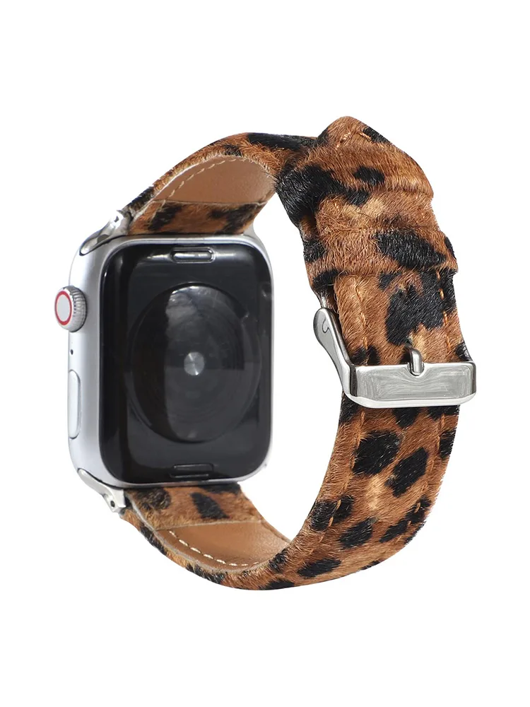 Animal Pattern Plush Leather Band - Imagen 2