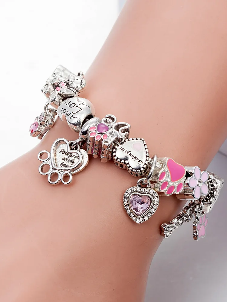 Cute Paws Crystal Beaded Band - Imagen 2